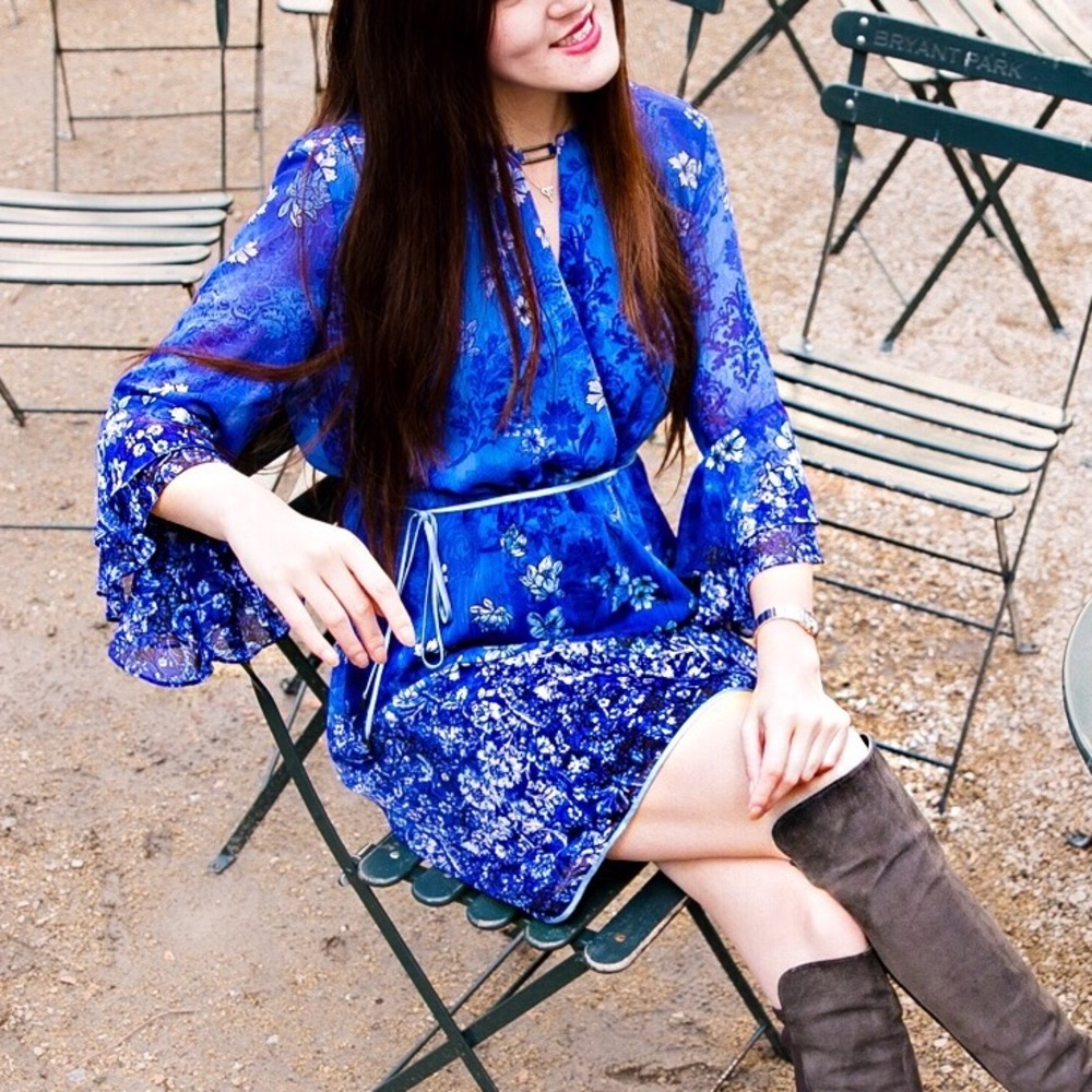 T Tahari Blue Dress